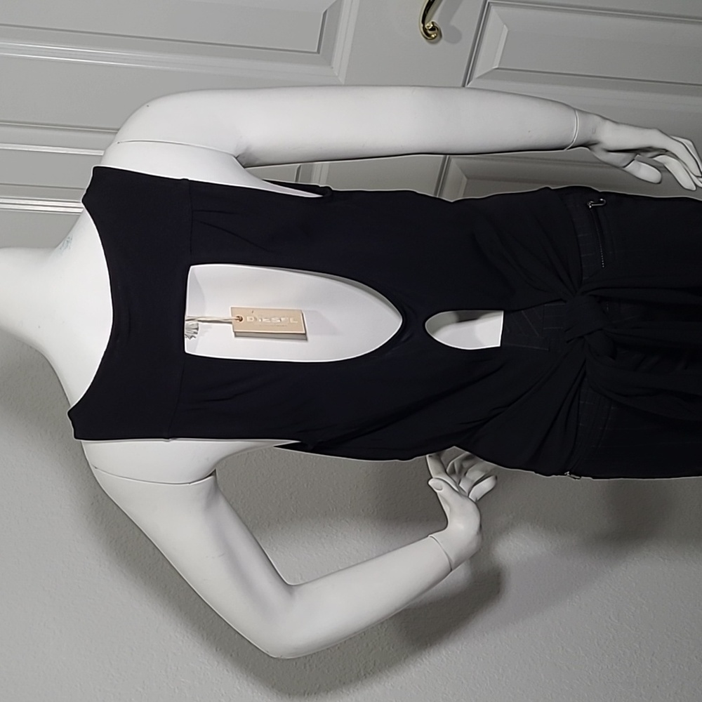 DIESEL Bengala Rayon Top Black Lg NWT - Picture 5 of 10